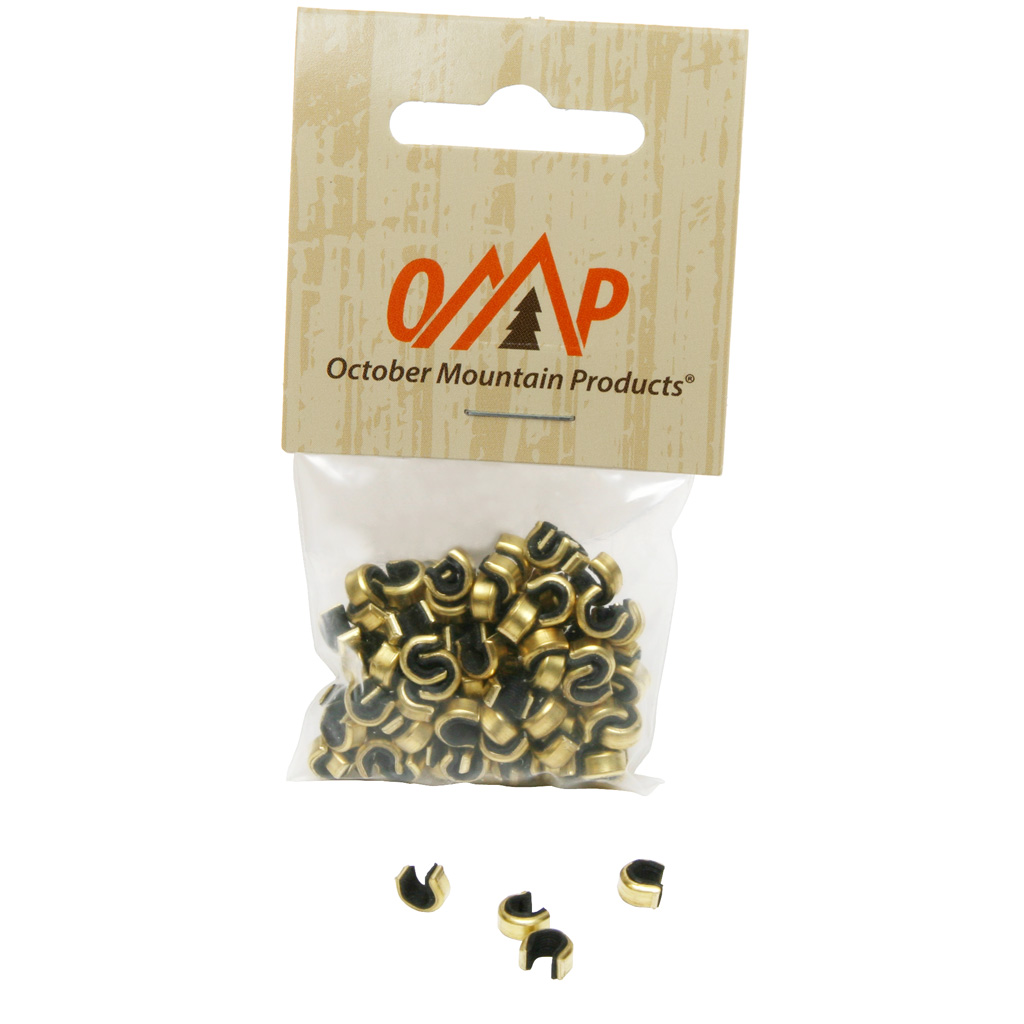 October Mountain 3102 Nock Sets Hunter Black Brass 100 Pack