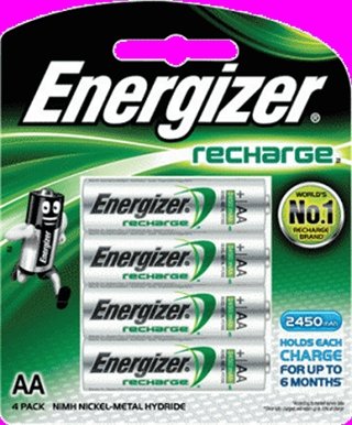 Energizer Recharge Batteries C2 Pack