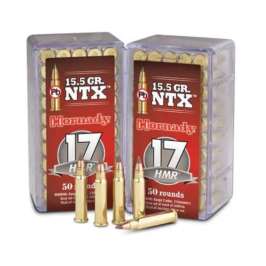 Hornady 83171 17 HMR 15.5gr NTX Lead-Free 50 Rd
