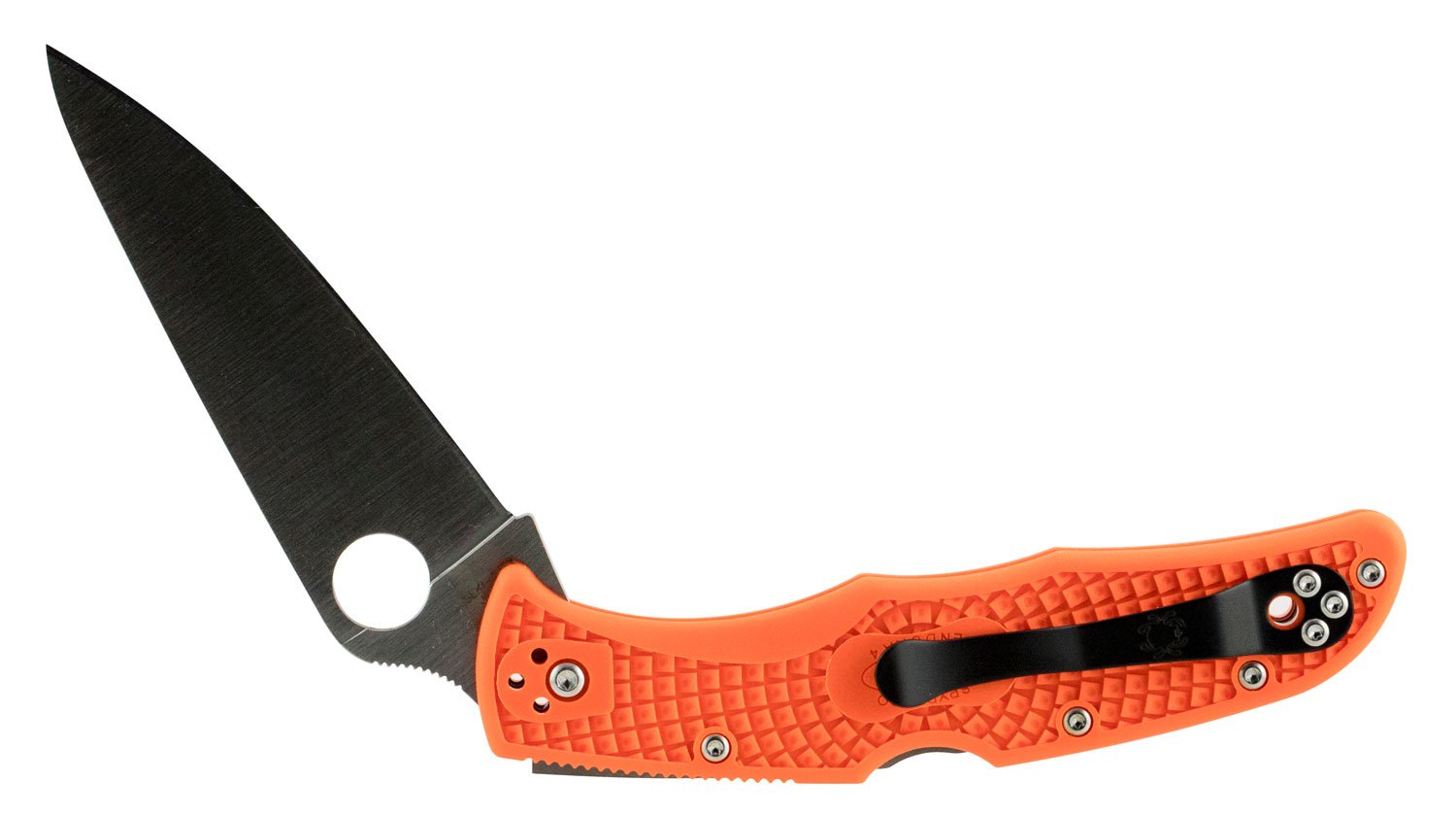 Spyderco C10FPOR Endura SL-PL Orange Flat Ground Knife - Spyderco - CLIP POINT