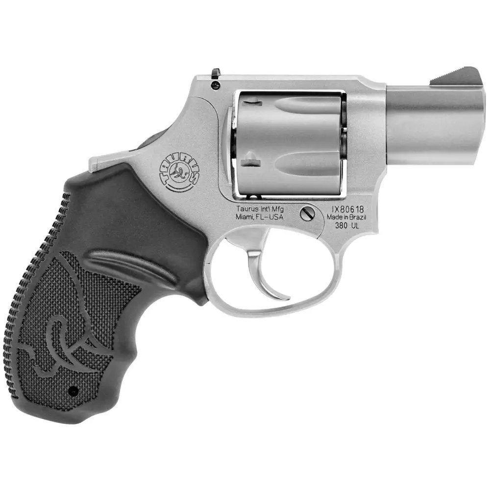 Taurus 2380129UL Lightweight Mini Revolver, .380 ACP, 5-Round Capacity, 1.75-Inch Barrel, Rubber Grip, Double Action Only