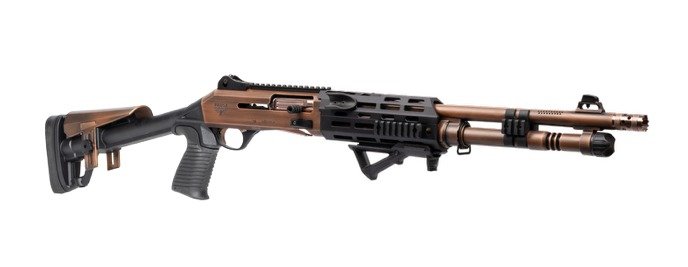 PANZER ARMS M4 PRO AI TACTICAL 12G 18.5" BBL, DISTRESSED COPPER/BRONZE DETAILS