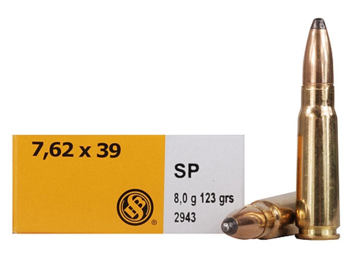 Sellier & Bellot SB76239B 7.62x39mm 124gr Soft Point Ammo 20/Box