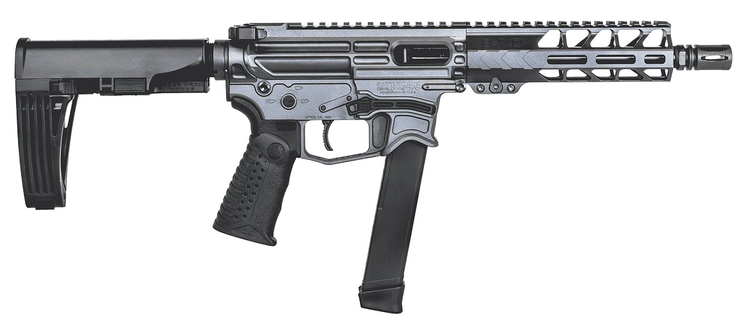 Battle Arms XIPHOS004 9mm 30+1 8.5" Black Barrel M-LOK Combat Gray Rail - Battle Arms Development - 9mm Luger