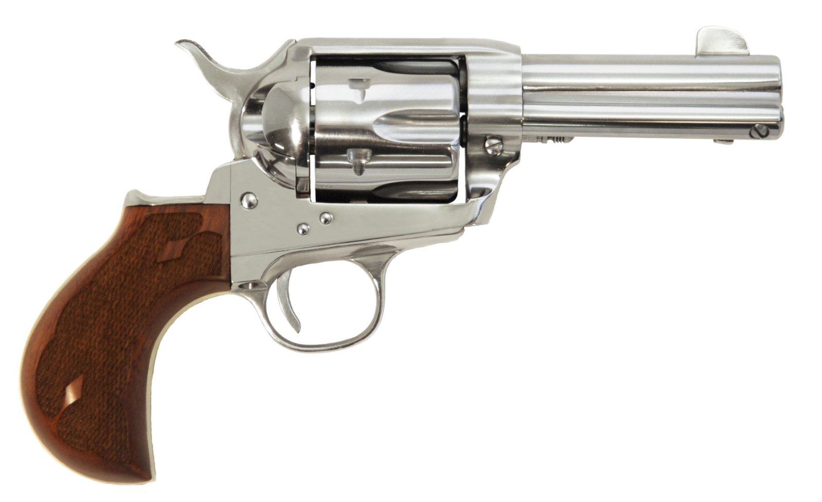 Cimarron Thunderball 45LC Revolver 3.5in Stainless Steel Walnut Grip