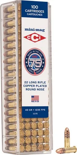 CCI MINI-MAG 22LR 40GR LEAD-RN 1235FPS 100RD 50BX/CS 75TH - CCI