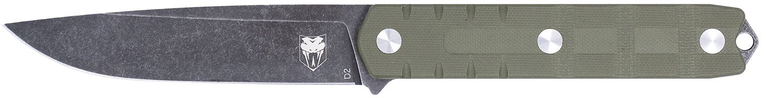 CobraTec CTOWODGDNS Outdoor Warrior 4.5" D2 Steel Blade G10 Handle Knife - CobraTec Knives - DROP POINT