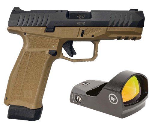 AREX Delta X OR 9mm 17+19Rd Ambi FDE w/ Crimson Trace Red Dot - AREX - 9mm