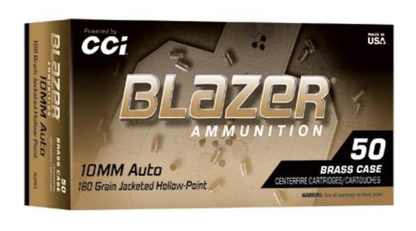 CCI 5251 Blazer 10mm 180gr JHP Handgun Ammo 50/Box - CCI - JACKETED HOLLOW POINT