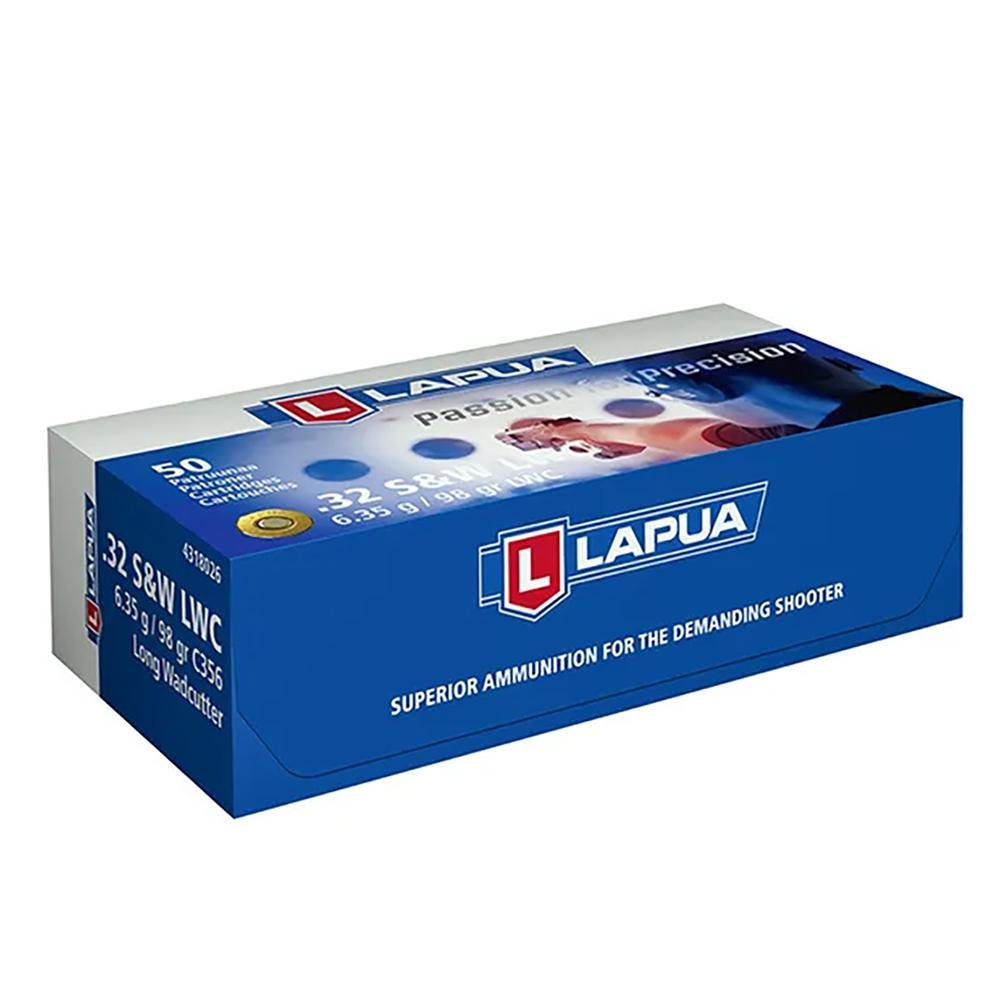 Lapua 4318026 LWC Pistol Ammo 32 S&W Long 98gr 787fps 50ct