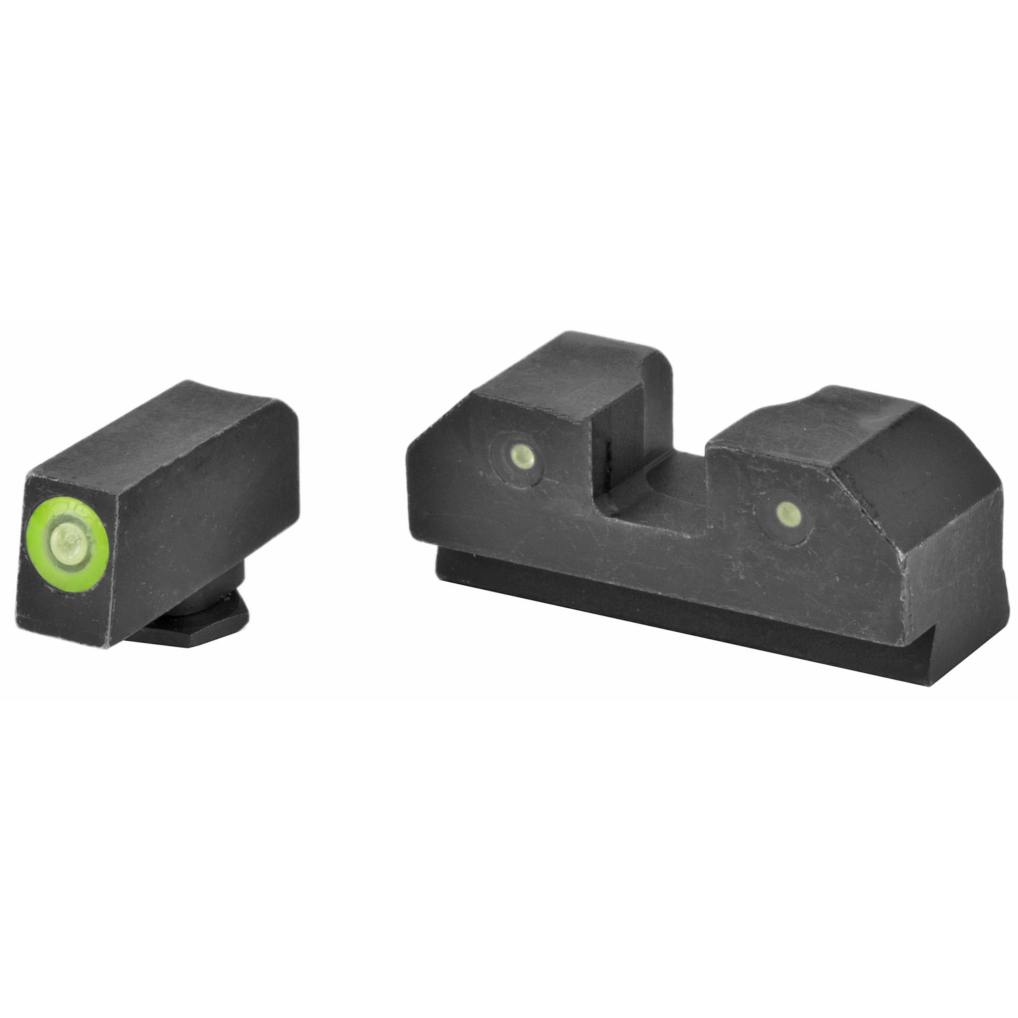 XS Sights GL-R013P-6G R3D Night Sights, Green Front Dot, Steel/Blued