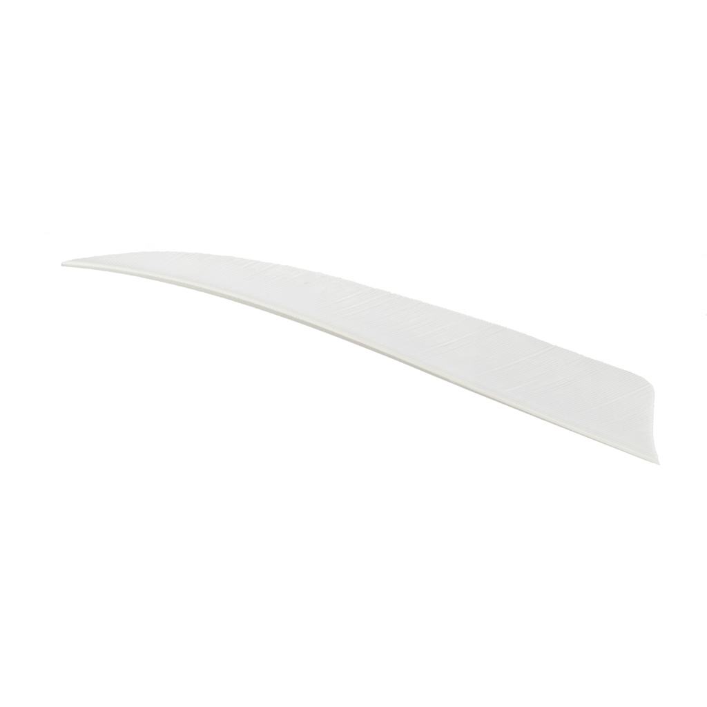 Trueflight 11601 Shield Cut Feathers White 4 In RW 100 Pack