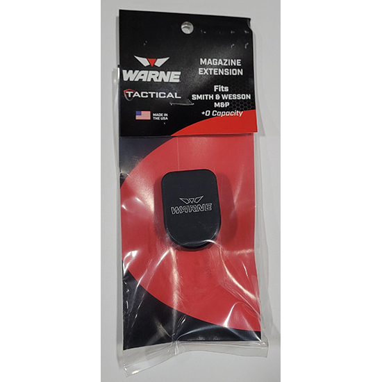 Warne MESW0BLK Extended Magazine Base Pad S&W M&P 9/40 Black Aluminum