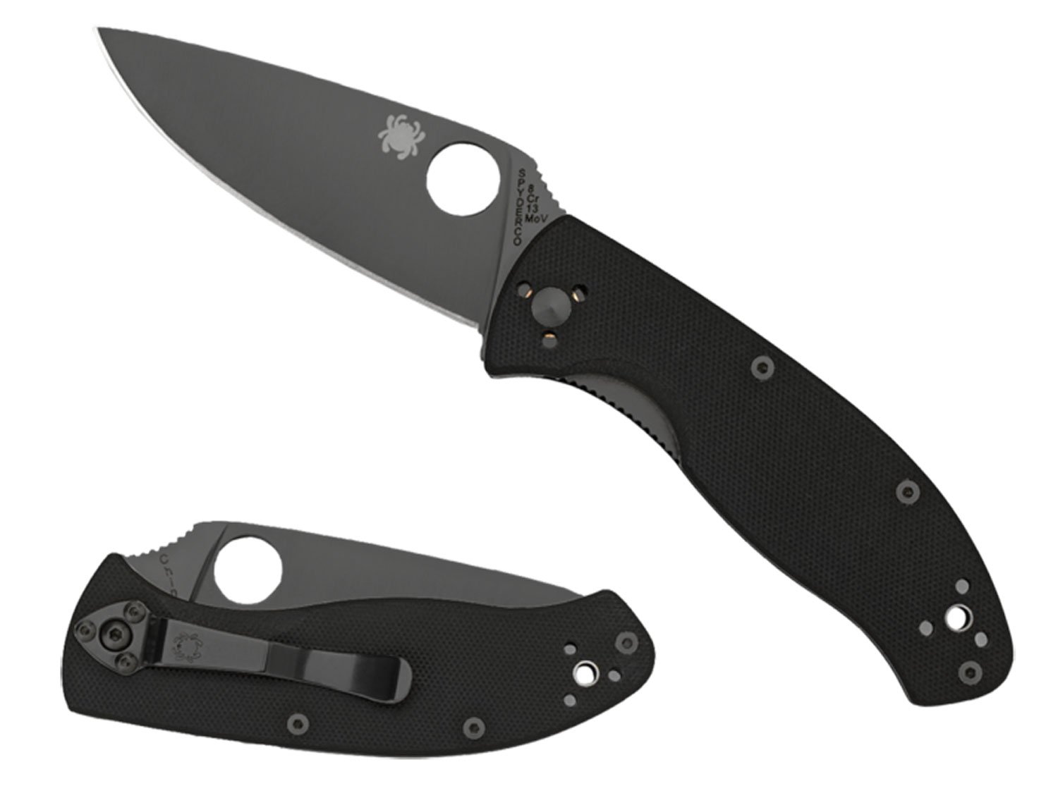 Spyderco C122GBBKPS Tenacious G-10 Black PS 3.5" Knife - Spyderco - DROP POINT