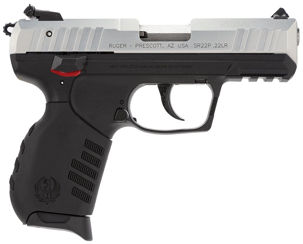 Ruger SR22 .22 LR 3.5 in Silver Anodized Aluminum 10rd DA/SA