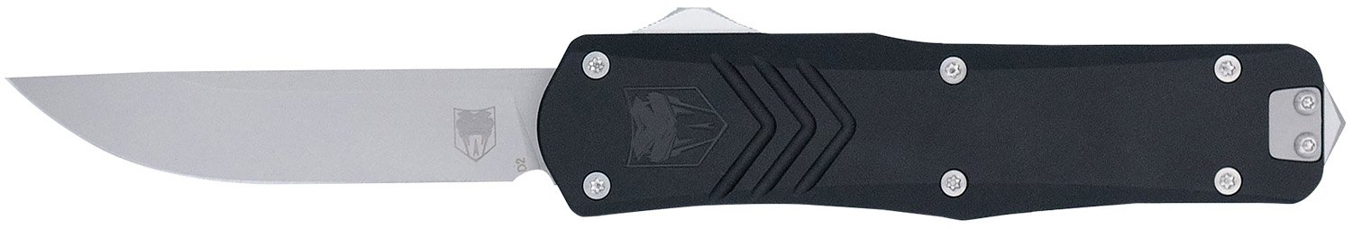 CobraTec MBLKFSXGEN3 OTF Knife, 3" D2 Steel Drop Point, Black