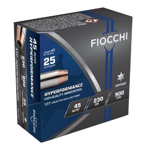 Fiocchi 45XTP25 45ACP 230GR HP 25 Rounds Box Brass Cased - Fiocchi - HORNADY XTP HOLLOW POINT