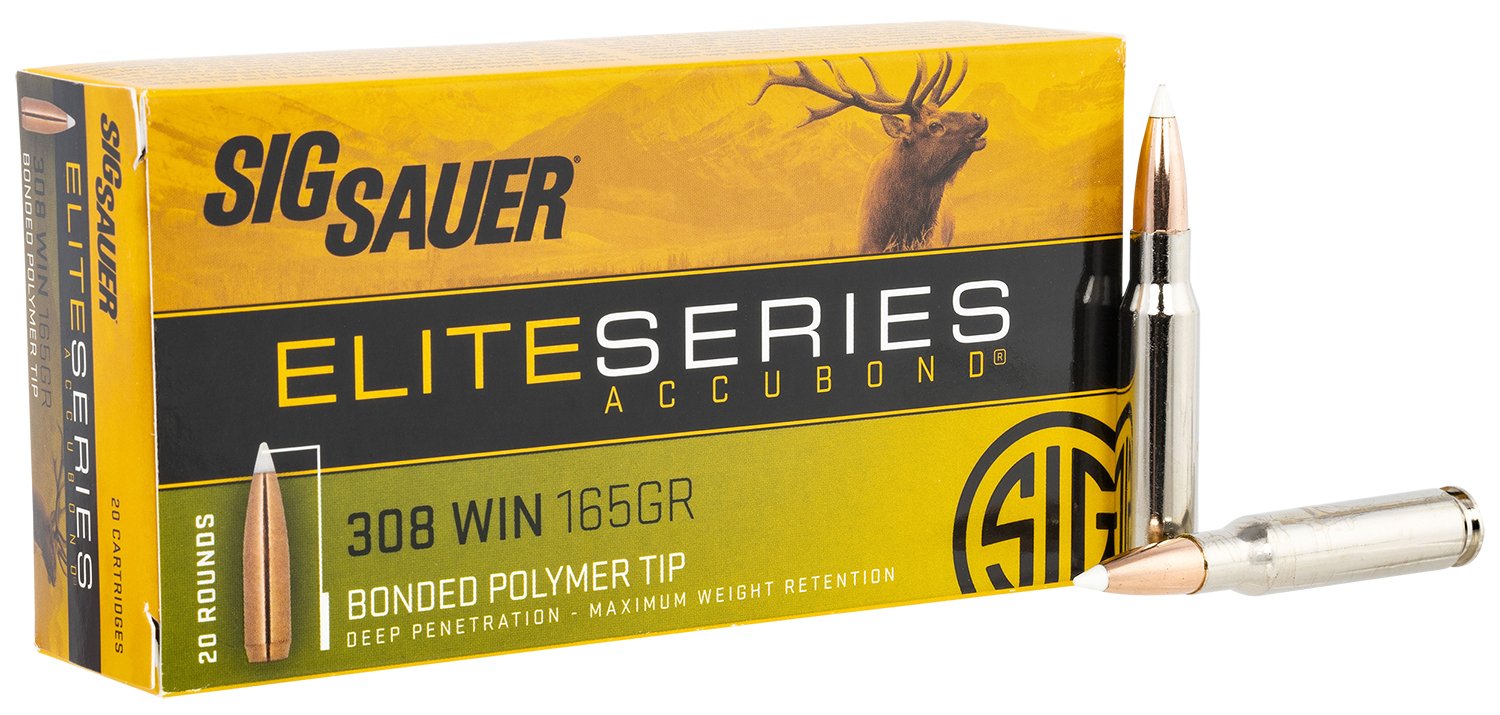 Sig SAUER Elite Hunting .308 Win 165Gr AccuBond Ammo 20 Rounds