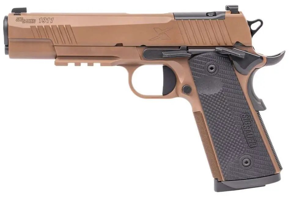 Sig Sauer 1911X 45AP 8+1 X-Ray3 Sights Coyote Tan PVD 5" - Sig Sauer - 45 ACP