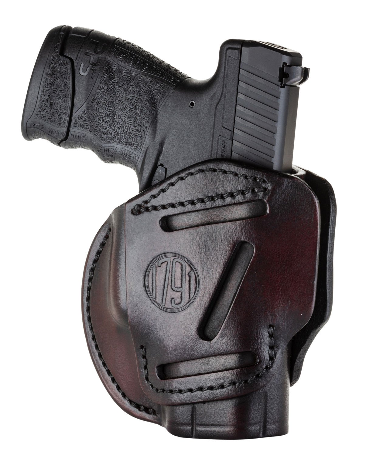 1791 Gunleather 3WH3SBRA 3-Way Leather Holster Brown Ambidextrous 03