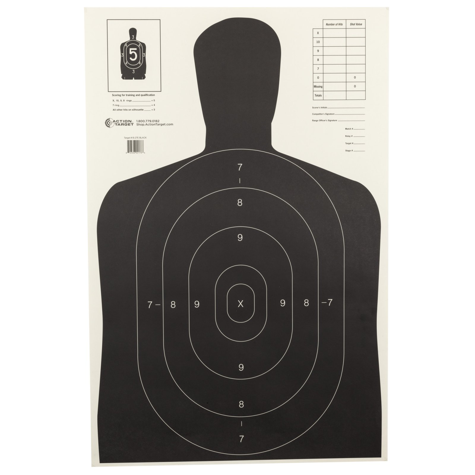 Buy Action Target B27EBLACK100 23"x35" Silhouette Paper Targets 100 Pack online