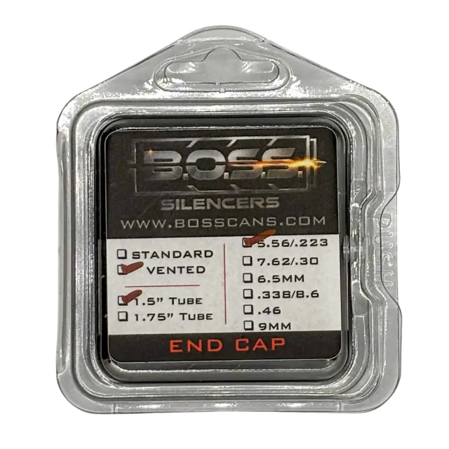 Buy BOSS EC-150 5.56mm Vented End Cap Stainless Black for 1.5 In Silencer online