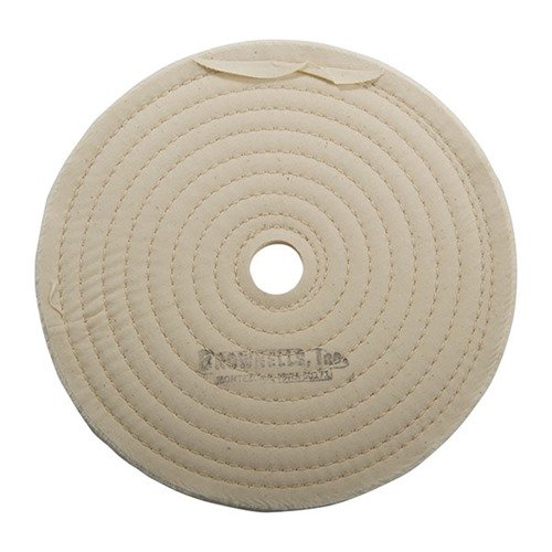 Brownells Muslin Polish Wheel Stitched 8" X 3/8" Thick 7/8" Arbor - Brownells