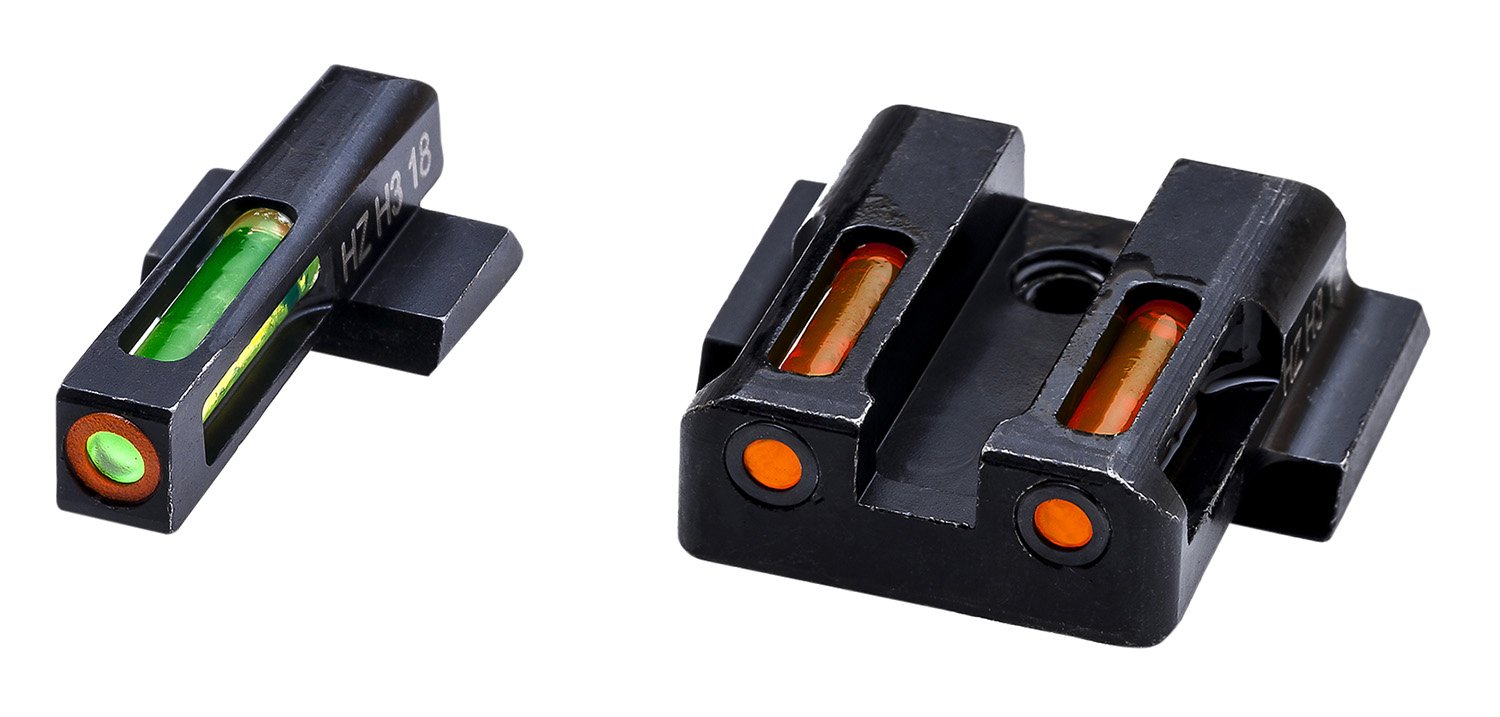 HiViz MPSN621 LiteWave H3 Sight Set for S&W Shield Green/Orange - Hi-Viz - STEEL