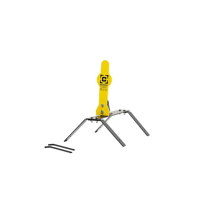 Buy Caldwell AR500 Steel Yellow Pepper Popper Target, Auto Reset, 33% Size, 7-Inch Base, Includes Ground Stakes, 1178560 Model online
