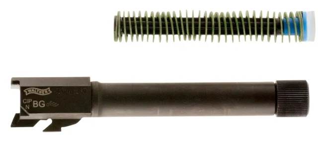 Walther Ppq M2 9mm Threaded Barrel Kit 4.6 in Black Steel Polygonal - Walther - 9MM for sale at TheGunDock