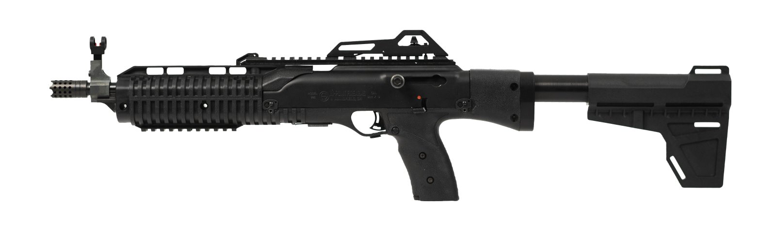 Hi-Point 995PBRACE2XRB 9mm Pistol 20+1 HiViz Sights Threaded Barrel Black - Hi-Point Firearms - 9mm