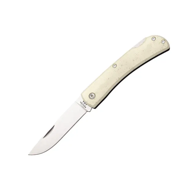 Buy Bear & Son Locking Farmhand Folding Knife 2-3/4 Drop Point Blade White Smooth Bone online
