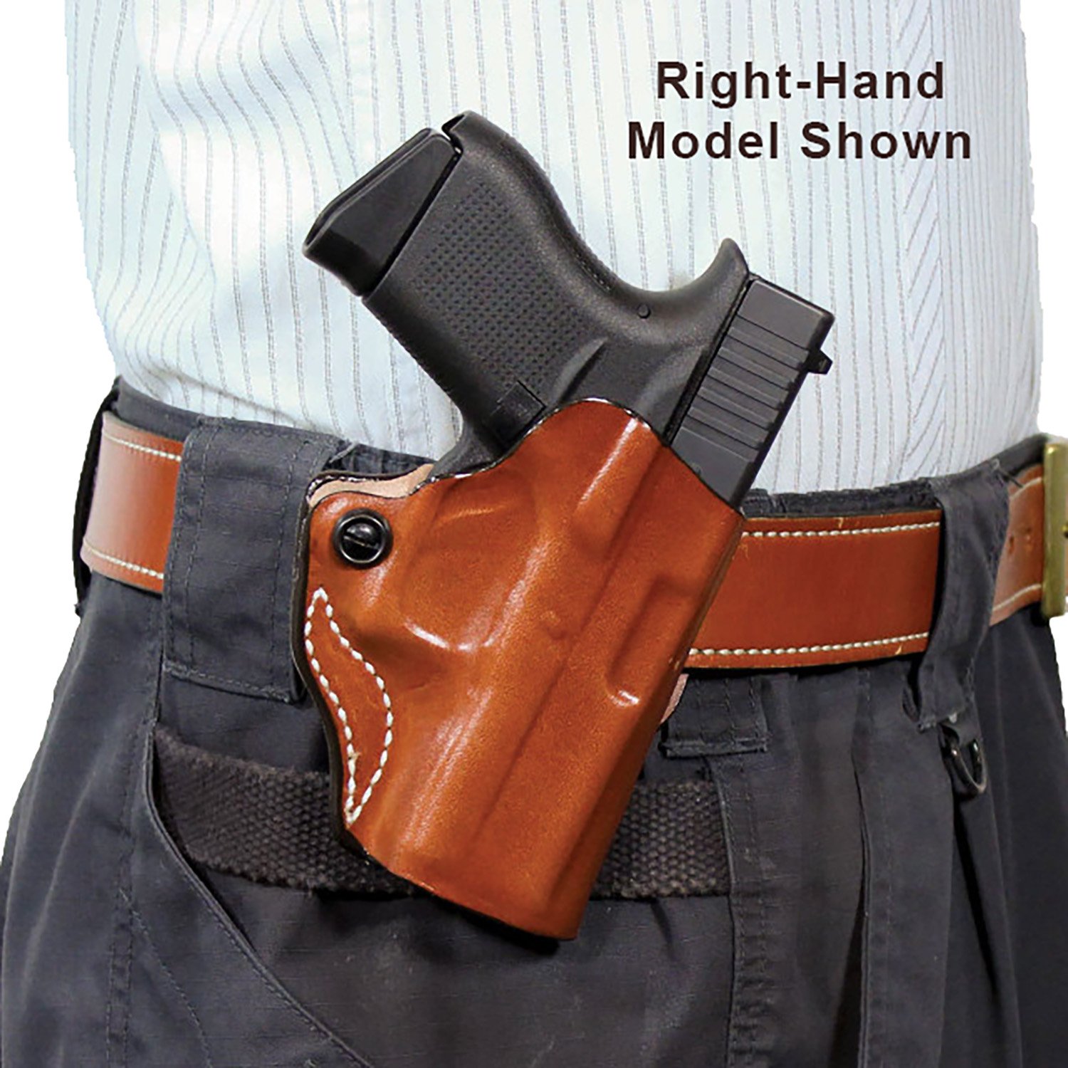 DeSantis 019TB7WZ0 Mini Scabbard Tan Leather Holster for Springfield Prodigy