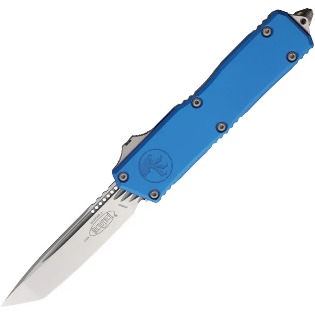 Microtech Scarab II G3 3.97 In TNT Stonewash Blue Aluminum Handle
