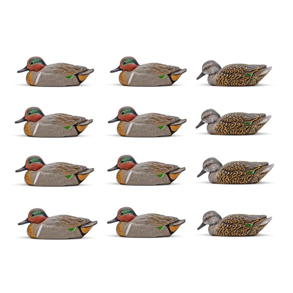 Rig 'Em Right 333-GT Green-Winged Teal Duck Decoy 12-Pack EVA Plastic