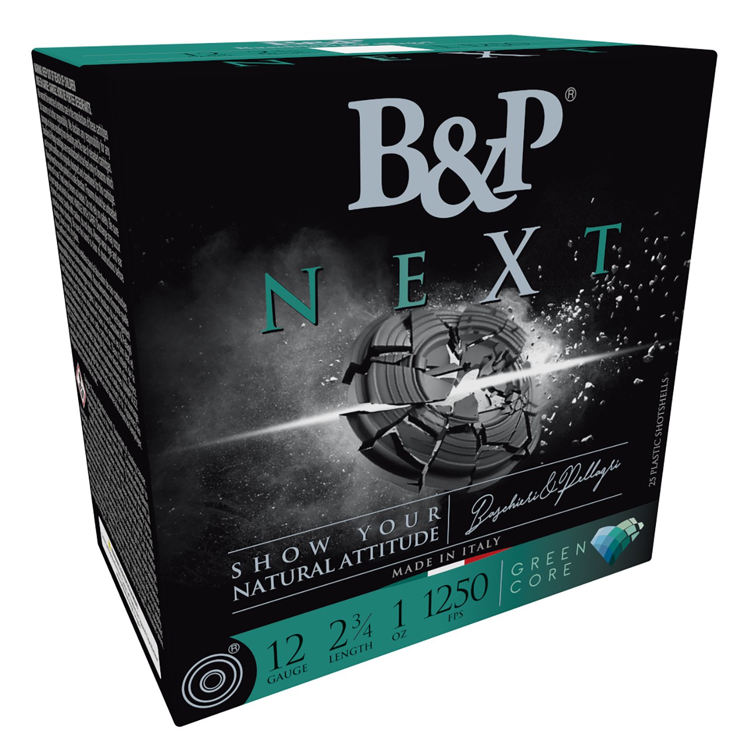 B&P 12B1NX75 Next 12Gauge 2.75" 1oz 7.5Shot 25 Per Box/10 Case - Baschieri & Pellagri