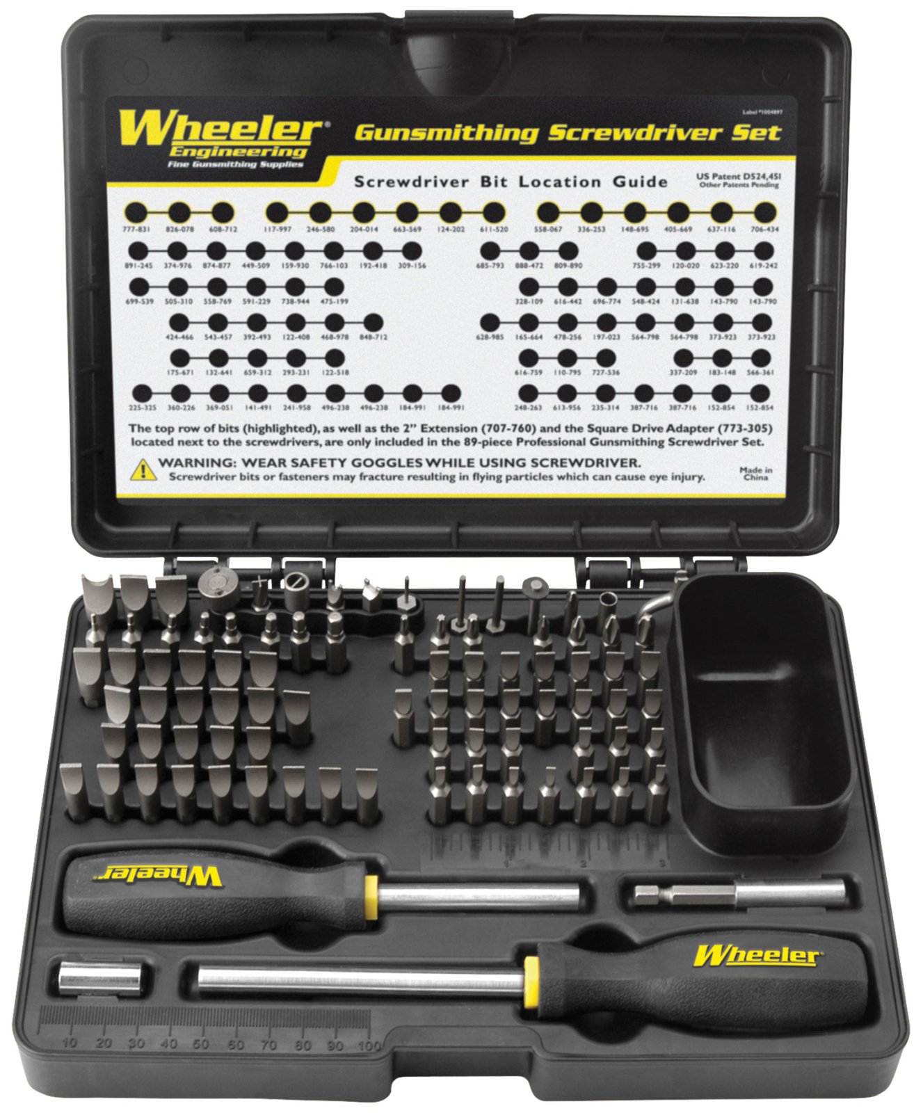 Wheeler 4001008 Professional Gunsmithing 89-Piece Screwdriver Set, Rust-Resistant, Comfort-Grip Handles - Wheeler