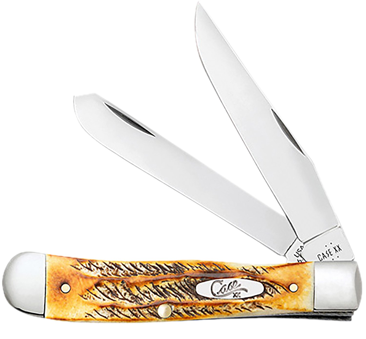 Case 65345 Trapper 3.25" Folding Clip Point/Spey Plain Mirror Polished