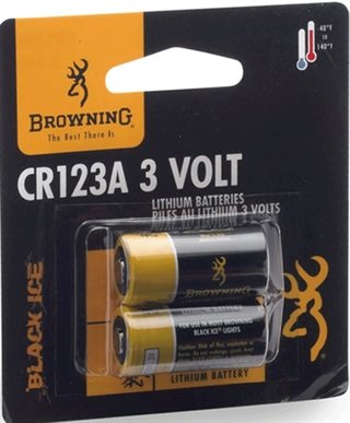 Browning 3742000 CR123A Lithium Battery 3 Volt 2 Pack - Browning