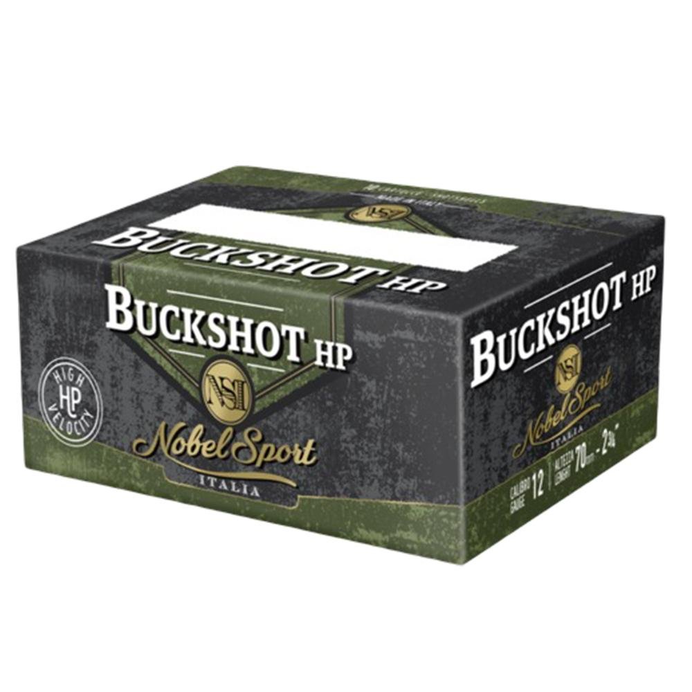 12 Ga Lead-4 Buck 27 Pellets 2-3/4" 10 Rds Nobel Sport Shotgun Ammo - Eurosports LLC - 12