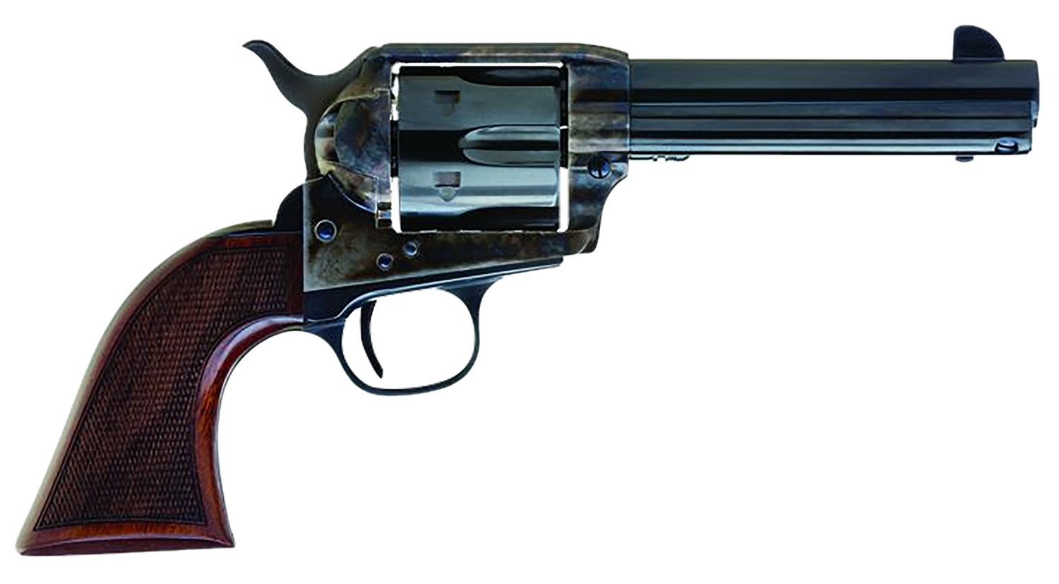Cimarron Arizona Ranger 45LC 4.75" Barrel Checkered Walnut Revolver