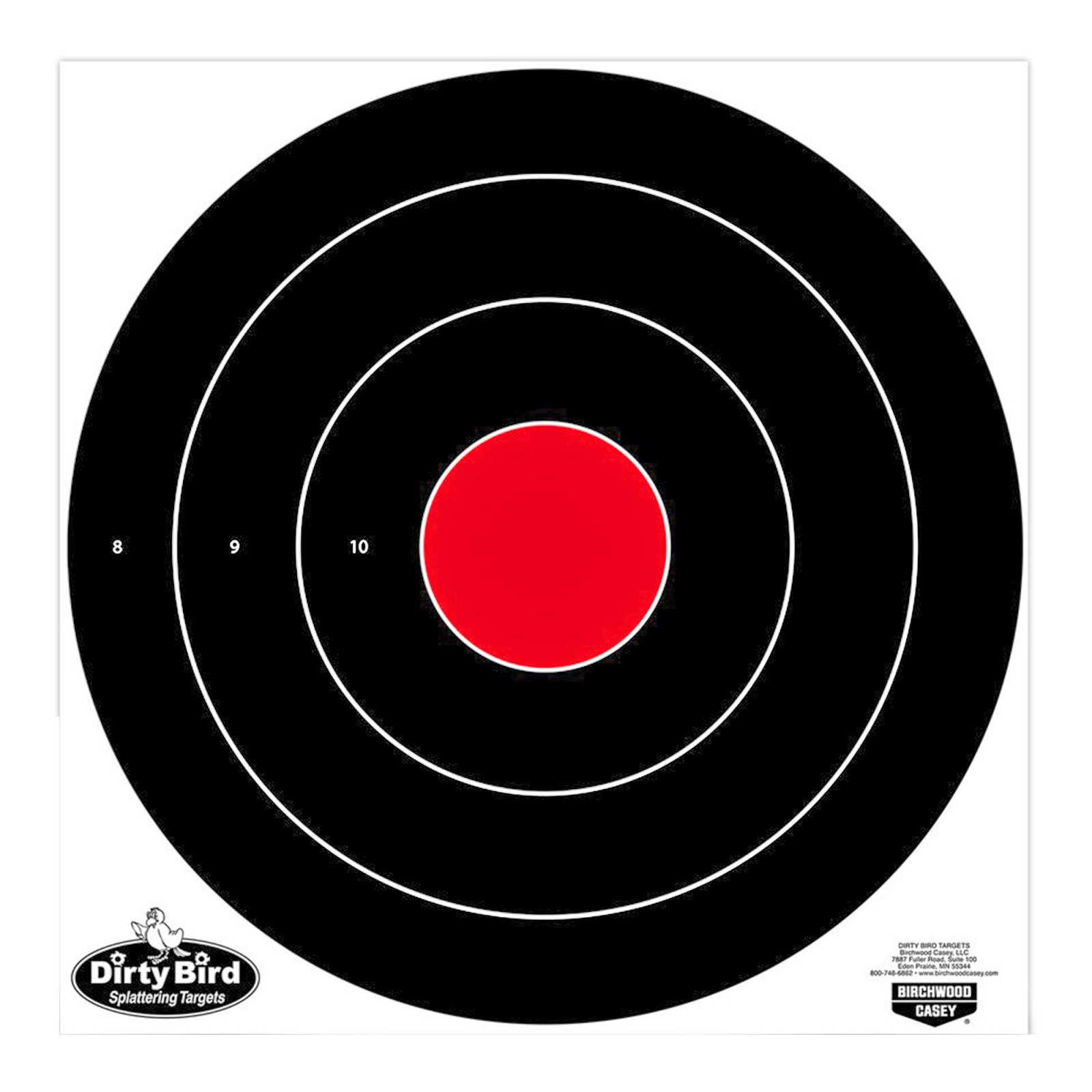 Birchwood Casey Dirty Bird 17.25" Bullseye Tagboard Hanging Black/White 5 Pack - Birchwood Casey - 17.25"