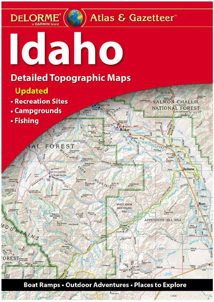 DELORME IDAHO Topographic Atlas Detailed Maps & Gazetteer