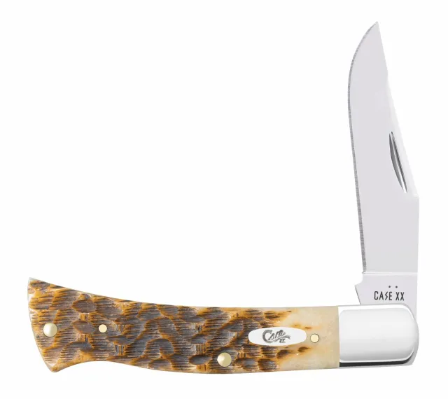 Case 10799 Axe Handle Peach Seed Jig Amber Bone - CASE