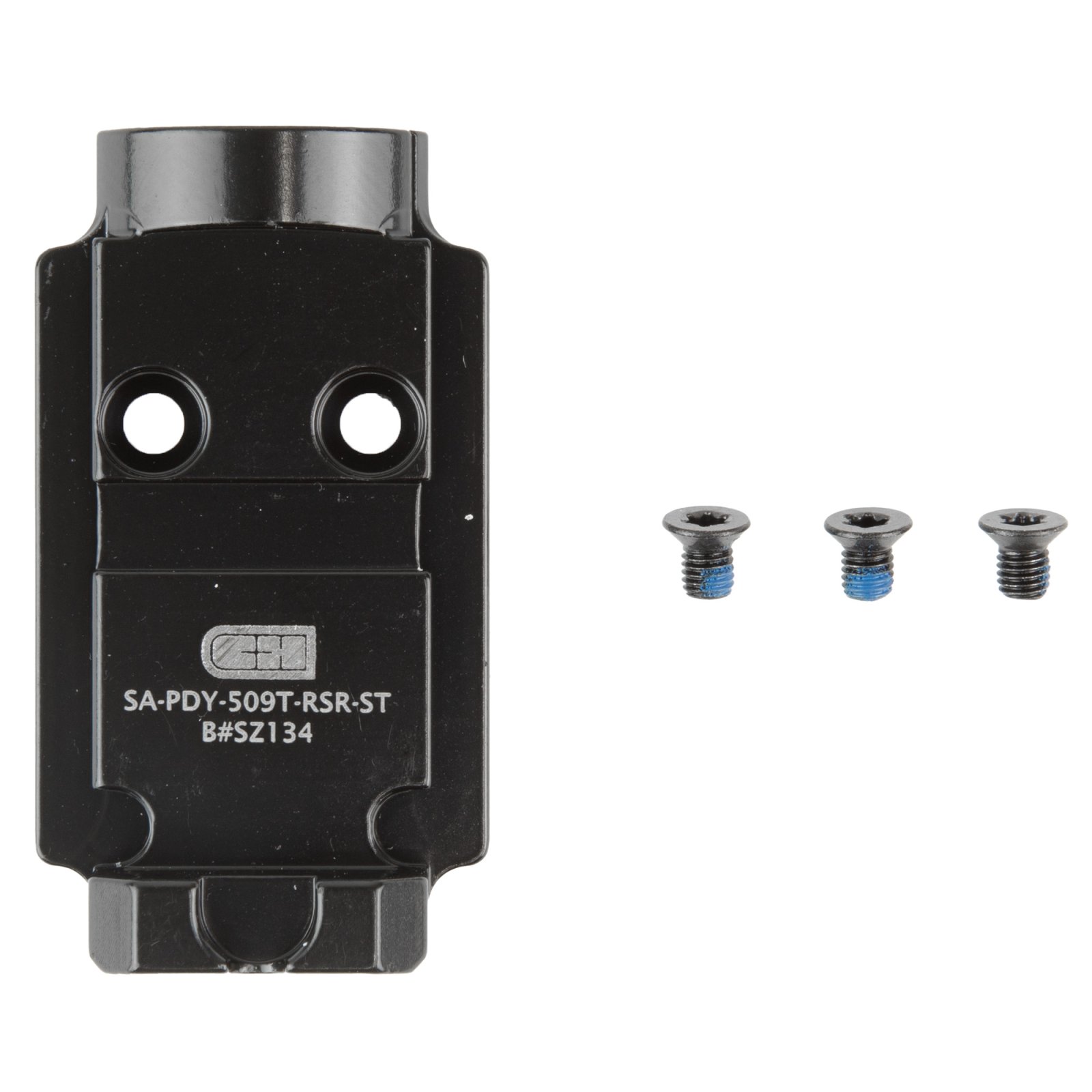 C&H Precision SA-PDY-509T-RSR-ST Optic Mount Plate for Holosun 509T, Black - C&H Precision