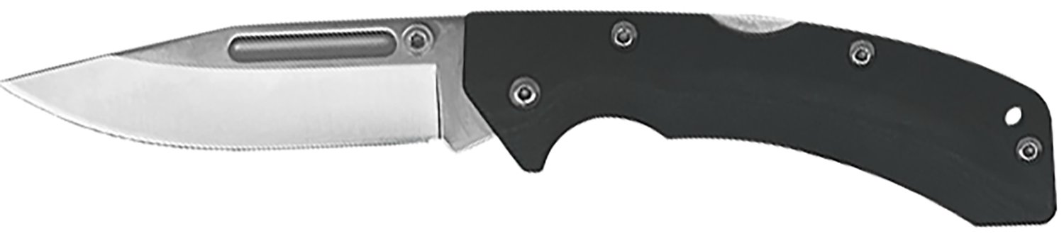 AccuSharp 711C Lockback Knife 3 in Stainless Steel Blade Black FRN Handle - FPI - CLIP POINT