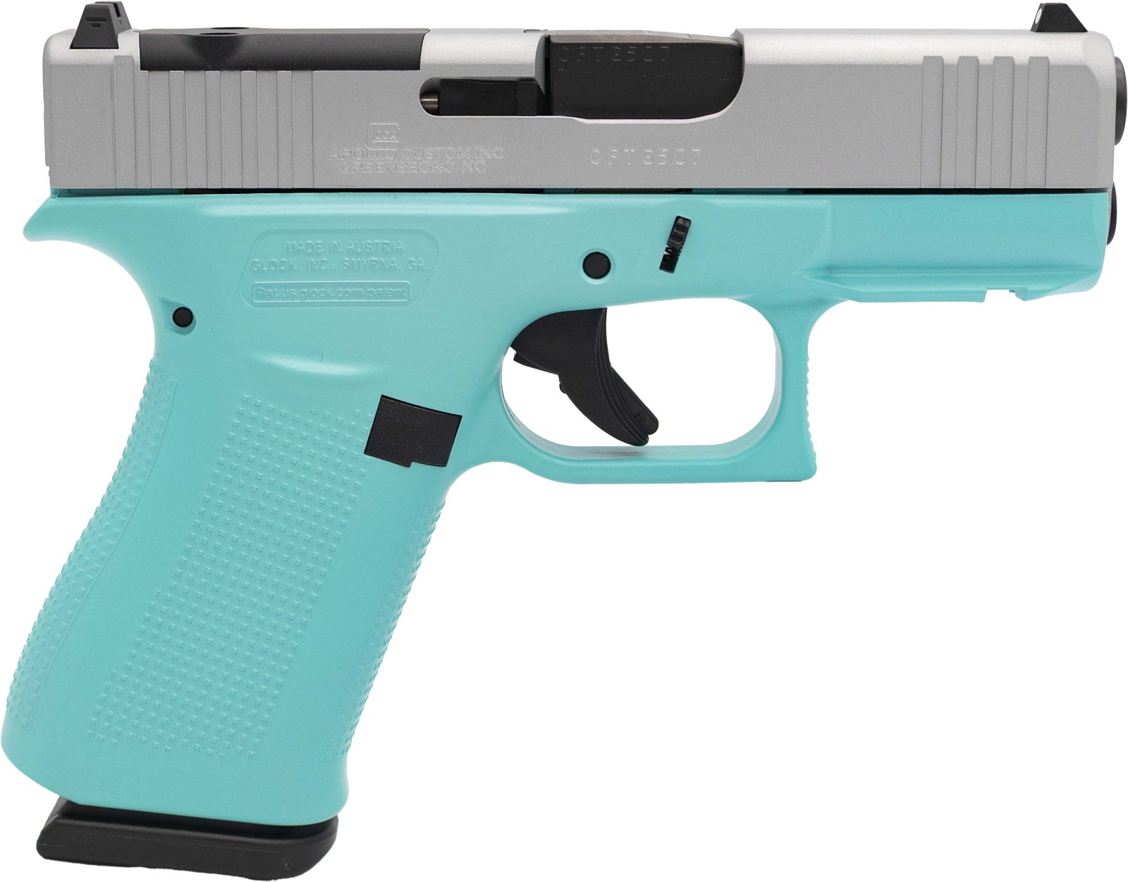 Glock 43X 9mm Luger 10+1 3.410 Blue|Stainless Steel Polymer