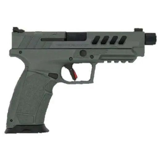 SDS Imports PX-9 Gen 3 Duty 9mm Pistol, 5.1" Barrel, Fiber Optic Sights, Black, 20+18 Rounds, Night Stalker Grey Finish