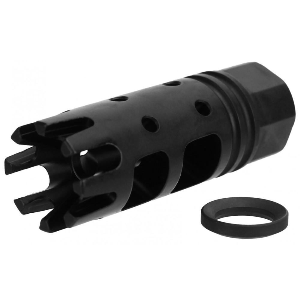 Tacfire Steel Muzzle Brake 223 556 Black Nitride 2.5in 1/2x28 TPI