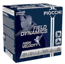 Fiocchi 20HV5 Field Dynamics High Velocity 20 Gauge Shotgun Ammo - Fiocchi - 20 Gauge